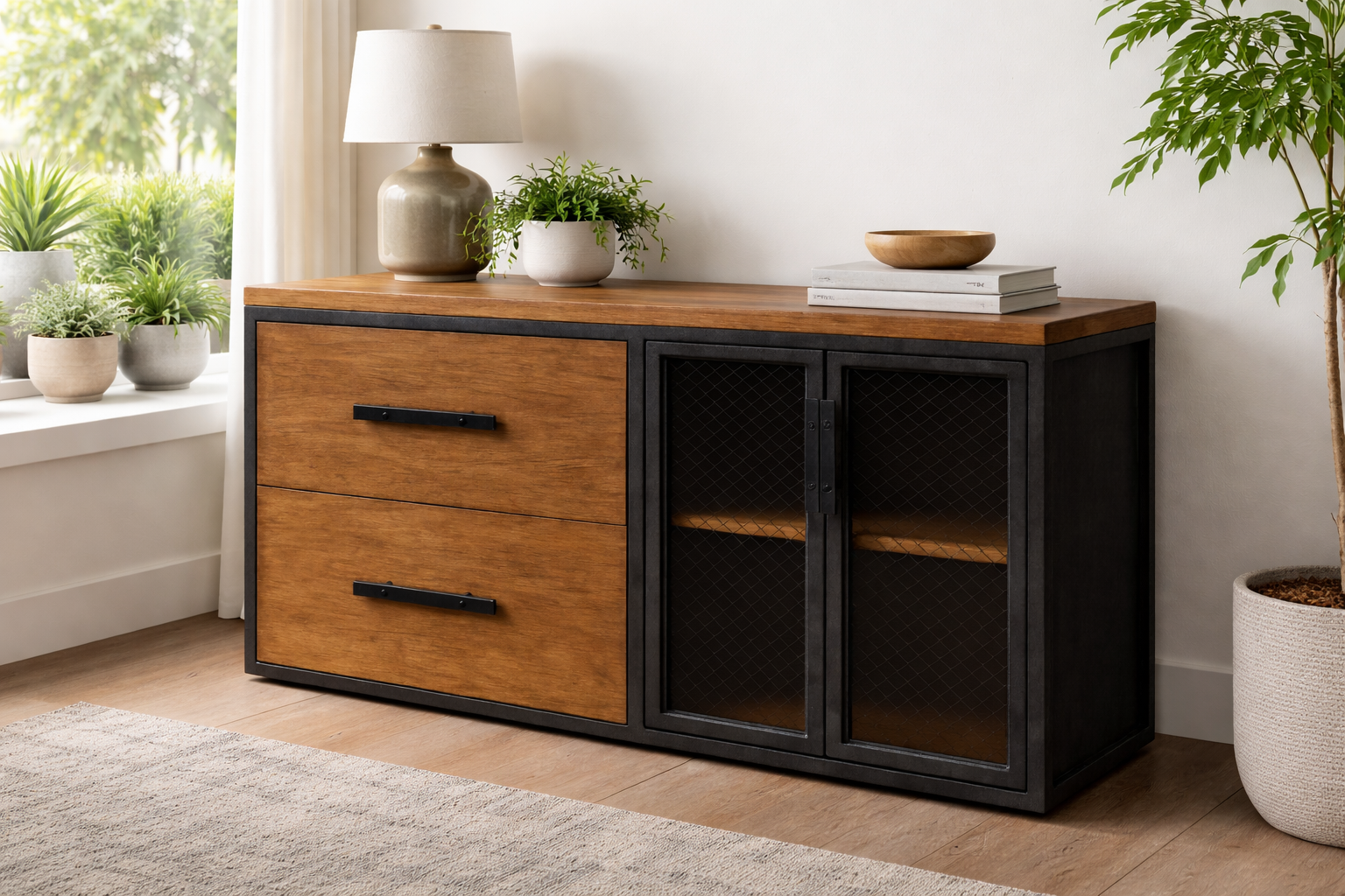 2 Drawer Filing Console